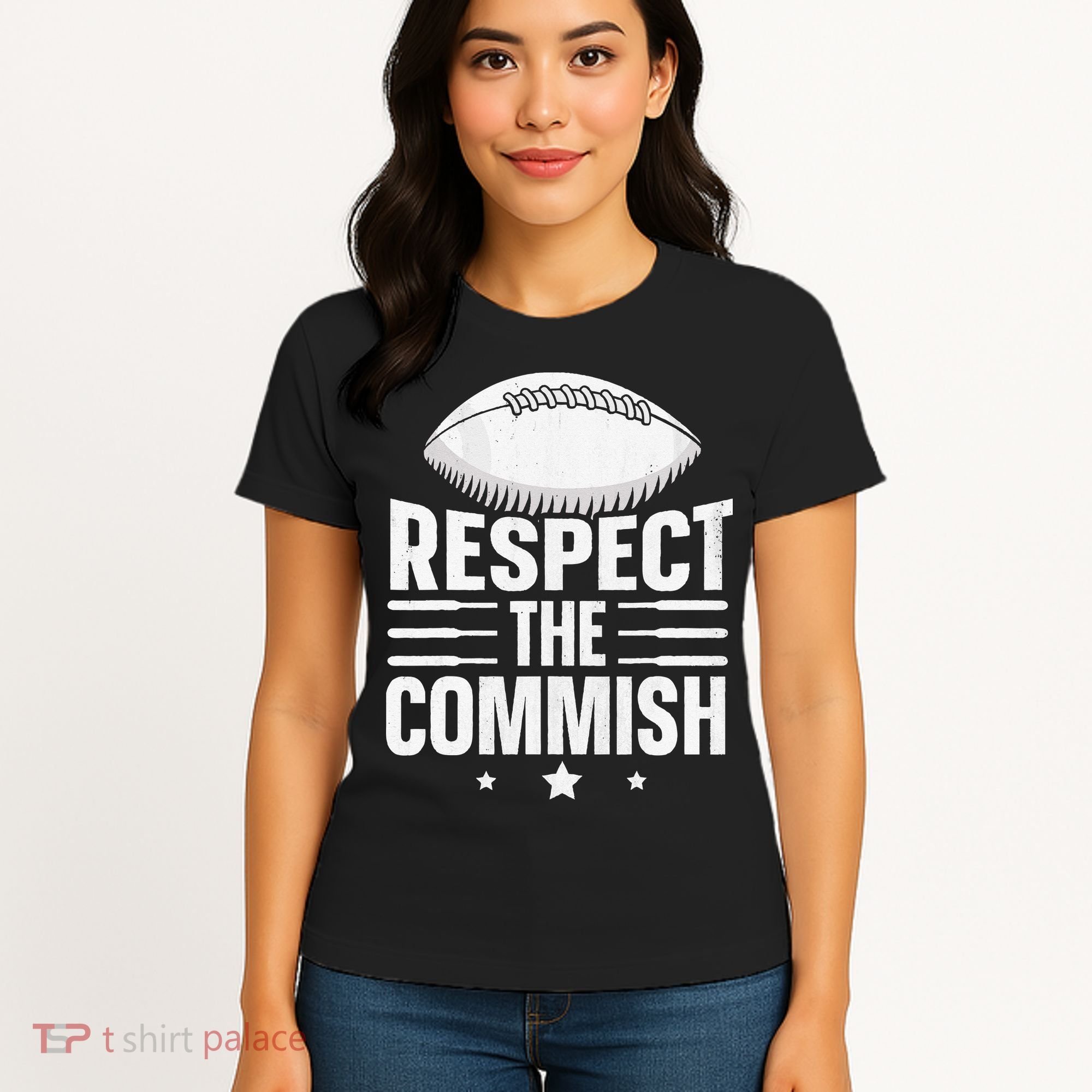 Respect The Commish Fantasy Football Commish Women's T-Shirt