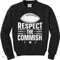 Respect The Commish Fantasy Football Commish Kids Sweatshirt thumb 0