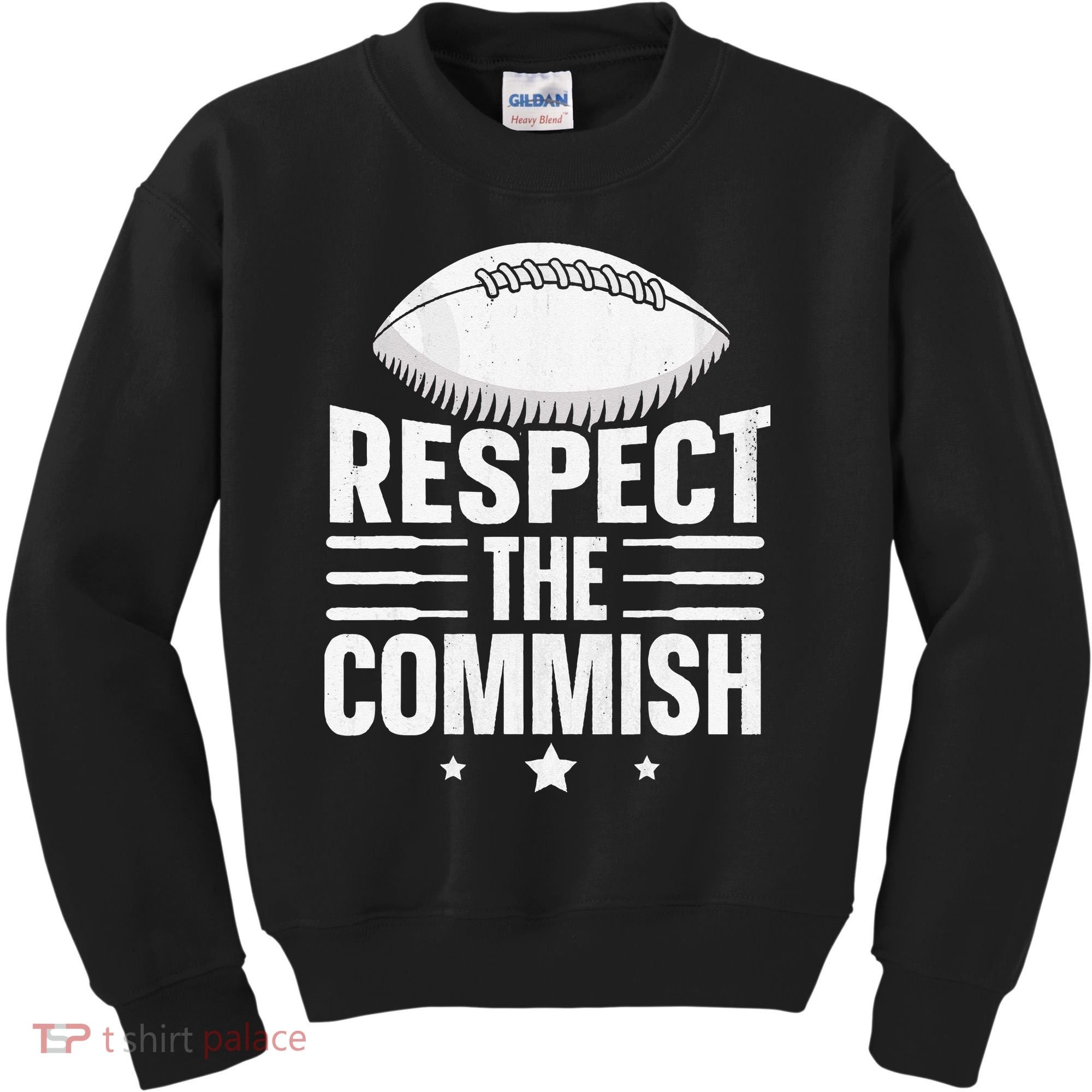Respect The Commish Fantasy Football Commish Kids Sweatshirt