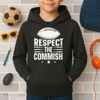 Respect The Commish Fantasy Football Commish Kids Hoodie thumb 2