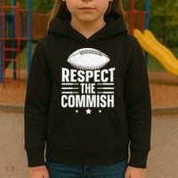 Respect The Commish Fantasy Football Commish Kids Hoodie thumb 3