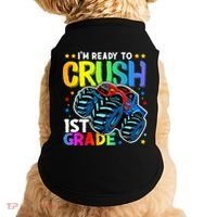 Ready To Crush First Grade 1st Day Of School Monster Truck Gift Doggie Tank thumb 0