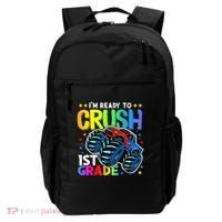 Ready To Crush First Grade 1st Day Of School Monster Truck Gift Backpack thumb 0