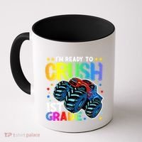 Ready To Crush First Grade 1st Day Of School Monster Truck Gift Coffee Mug thumb 0