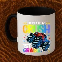 Ready To Crush First Grade 1st Day Of School Monster Truck Gift Coffee Mug thumb 2
