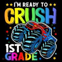 Ready To Crush First Grade 1st Day Of School Monster Truck Gift Coffee Mug thumb 5