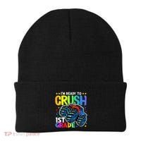Ready To Crush First Grade 1st Day Of School Monster Truck Gift Beanie thumb 0