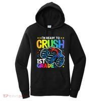 Ready To Crush First Grade 1st Day Of School Monster Truck Gift Women's Hoodie thumb 0