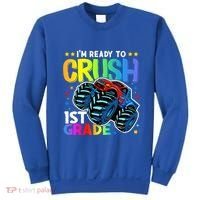 Ready To Crush First Grade 1st Day Of School Monster Truck Gift Sweatshirt thumb 0