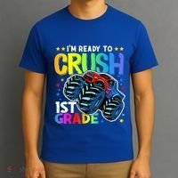 Ready To Crush First Grade 1st Day Of School Monster Truck Gift T-Shirt thumb 3