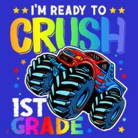 Ready To Crush First Grade 1st Day Of School Monster Truck Gift Mousepad thumb 1