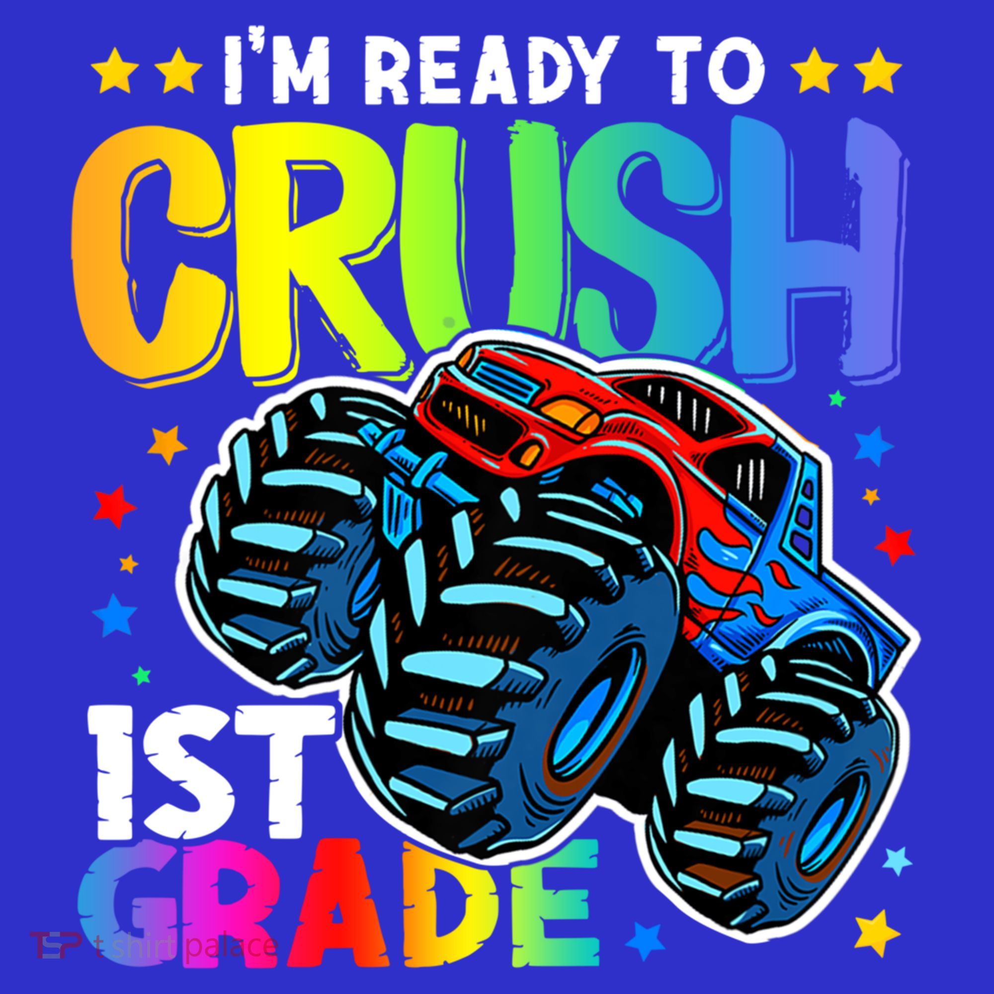 Ready To Crush First Grade 1st Day Of School Monster Truck Gift Mousepad