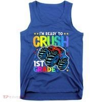 Ready To Crush First Grade 1st Day Of School Monster Truck Gift Tank Top thumb 0