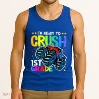 Ready To Crush First Grade 1st Day Of School Monster Truck Gift Tank Top thumb 3