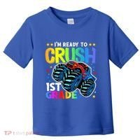 Ready To Crush First Grade 1st Day Of School Monster Truck Gift Toddler T-Shirt thumb 0