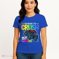Ready To Crush First Grade 1st Day Of School Monster Truck Gift Women's T-Shirt thumb 4