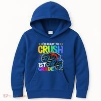Ready To Crush First Grade 1st Day Of School Monster Truck Gift Kids Hoodie thumb 0