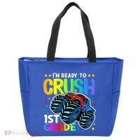 Ready To Crush First Grade 1st Day Of School Monster Truck Gift Tote Bag thumb 0