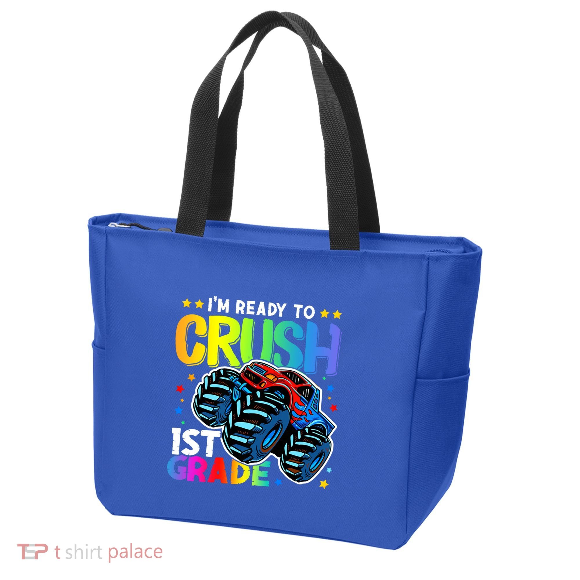Ready To Crush First Grade 1st Day Of School Monster Truck Gift Tote Bag
