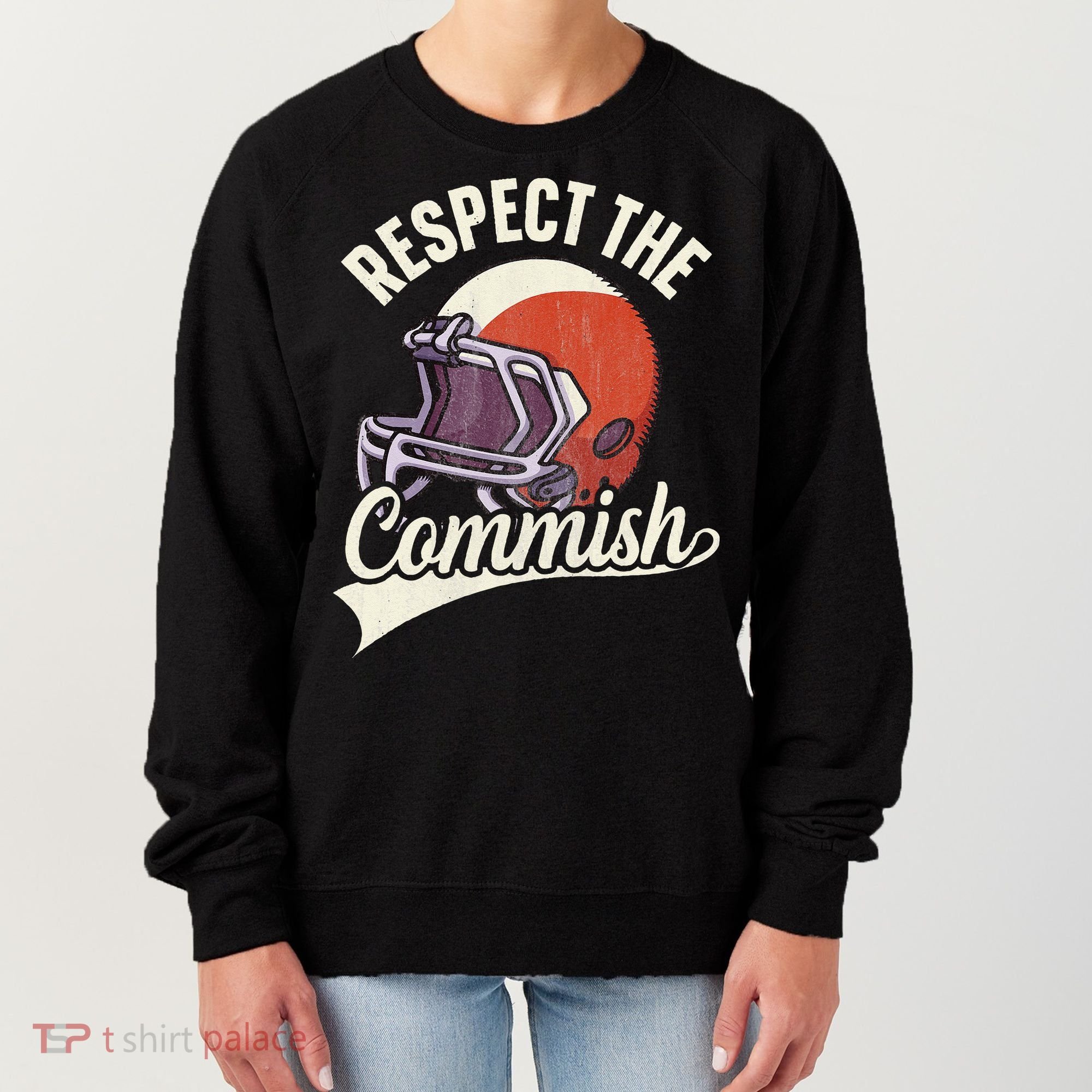 Respect The Commish Fantasy Football Commish Women's Sweatshirt