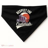 Respect The Commish Fantasy Football Commish USA-Made Doggie Bandana thumb 0