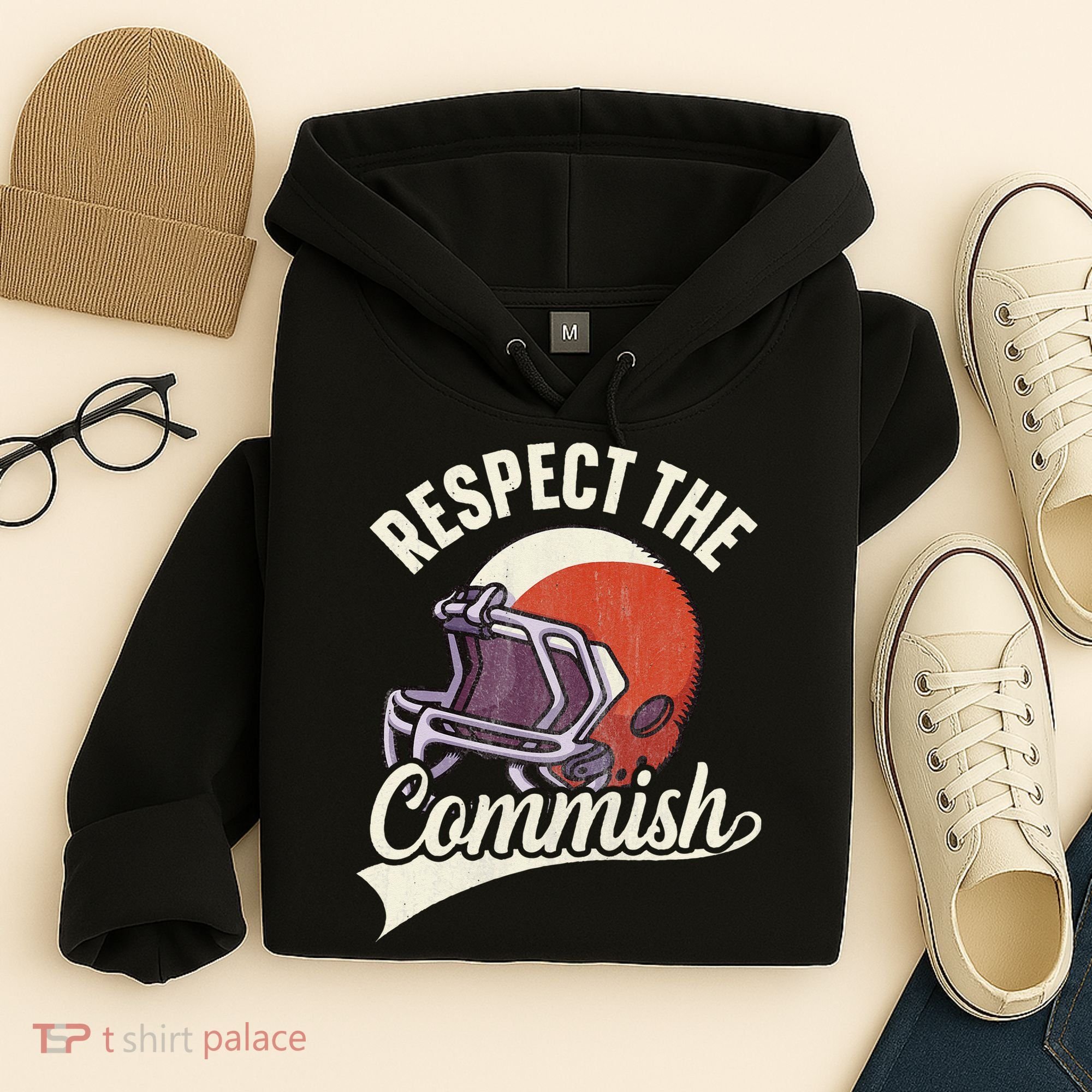 Respect The Commish Fantasy Football Commish Hoodie