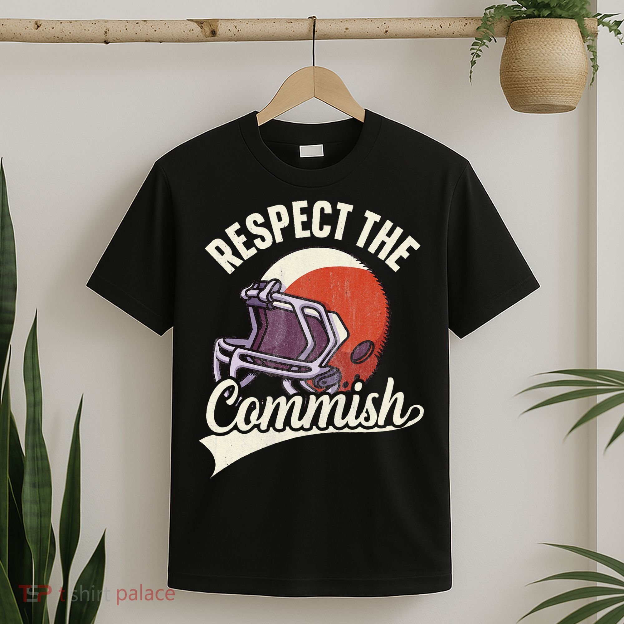 Respect The Commish Fantasy Football Commish T-Shirt