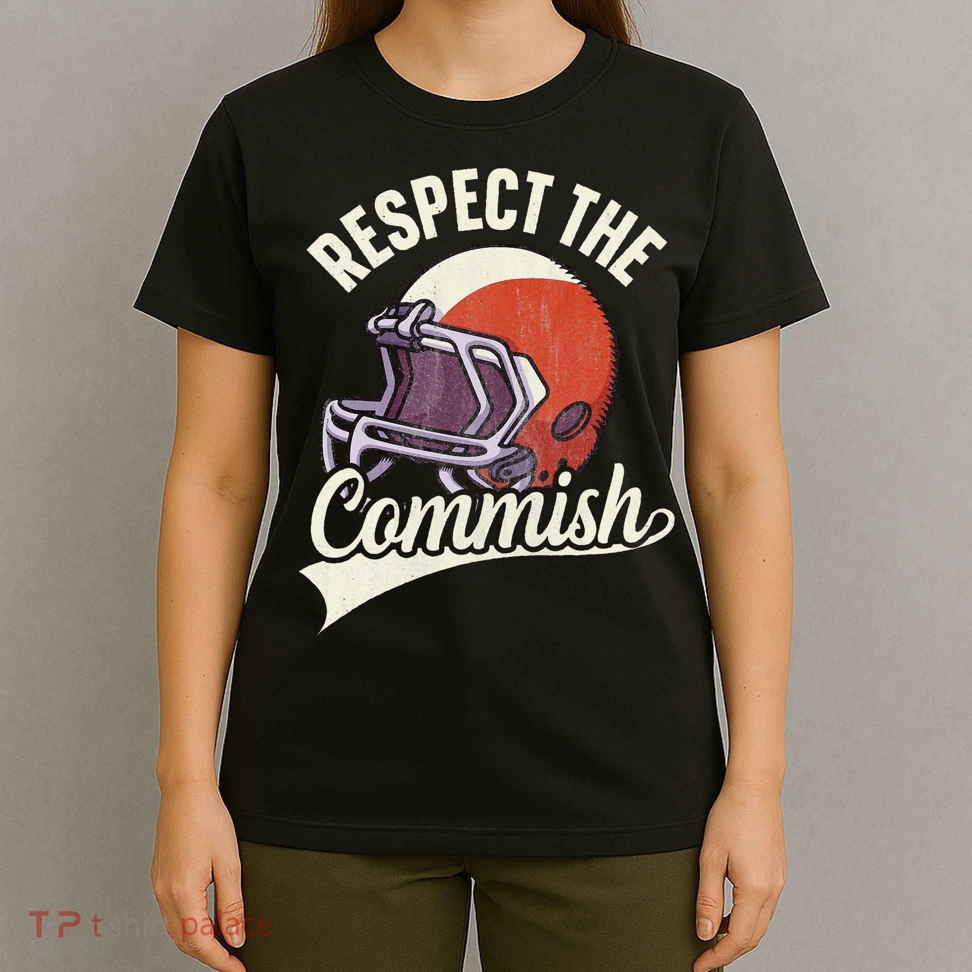 Respect The Commish Fantasy Football Commish T-Shirt