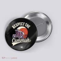 Respect The Commish Fantasy Football Commish Button thumb 0