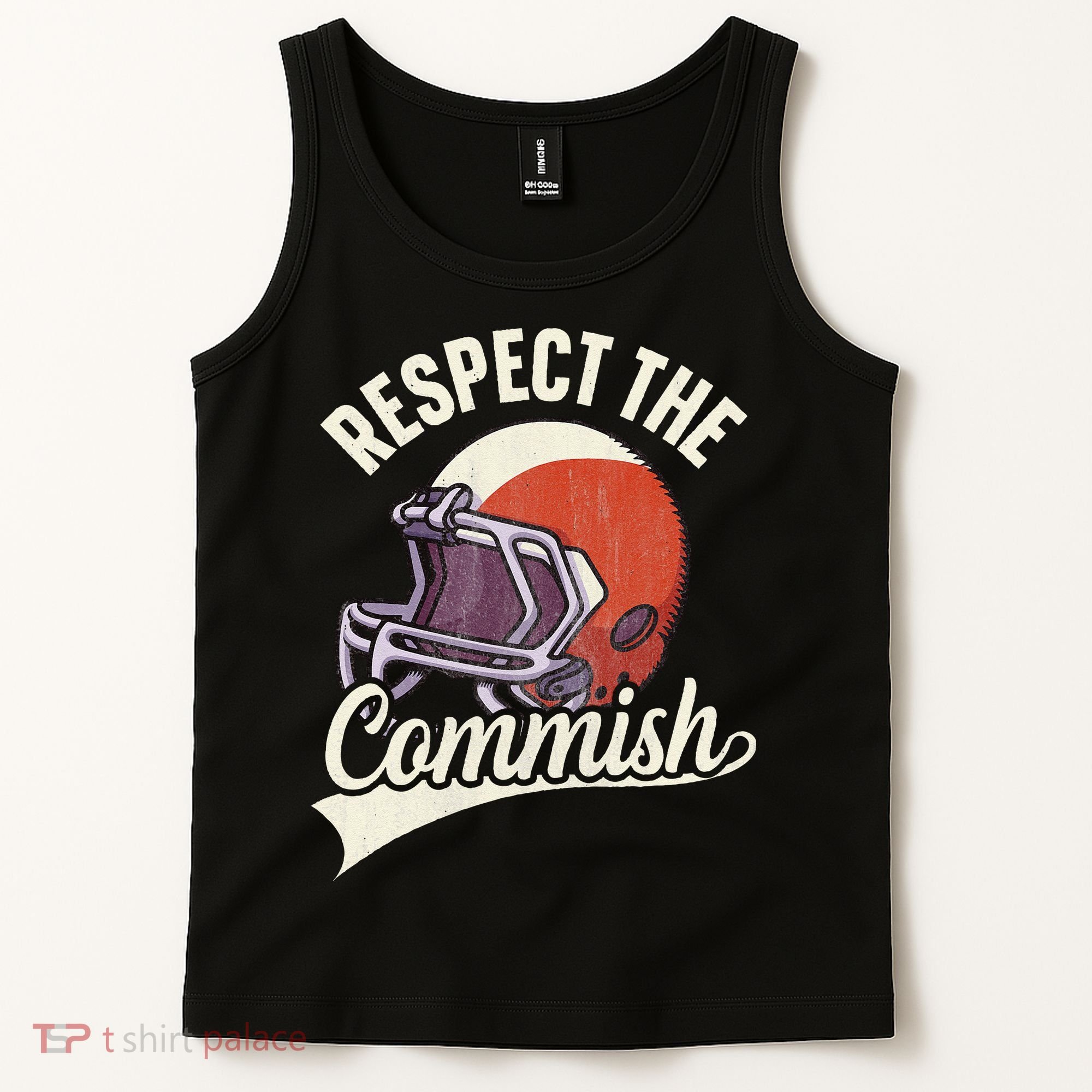 Respect The Commish Fantasy Football Commish Tank Top