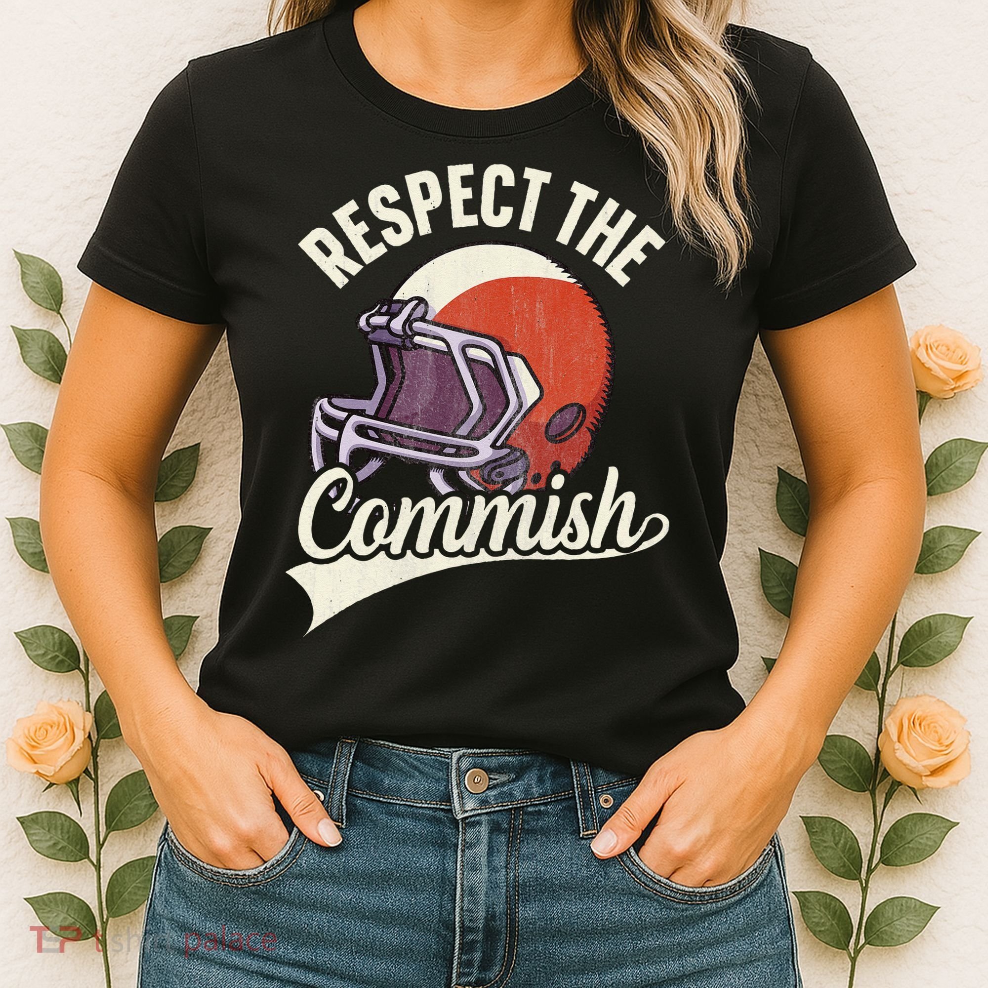 Respect The Commish Fantasy Football Commish Women's T-Shirt