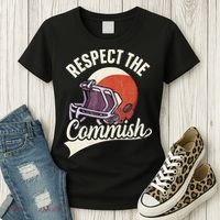 Respect The Commish Fantasy Football Commish Women's T-Shirt thumb 3