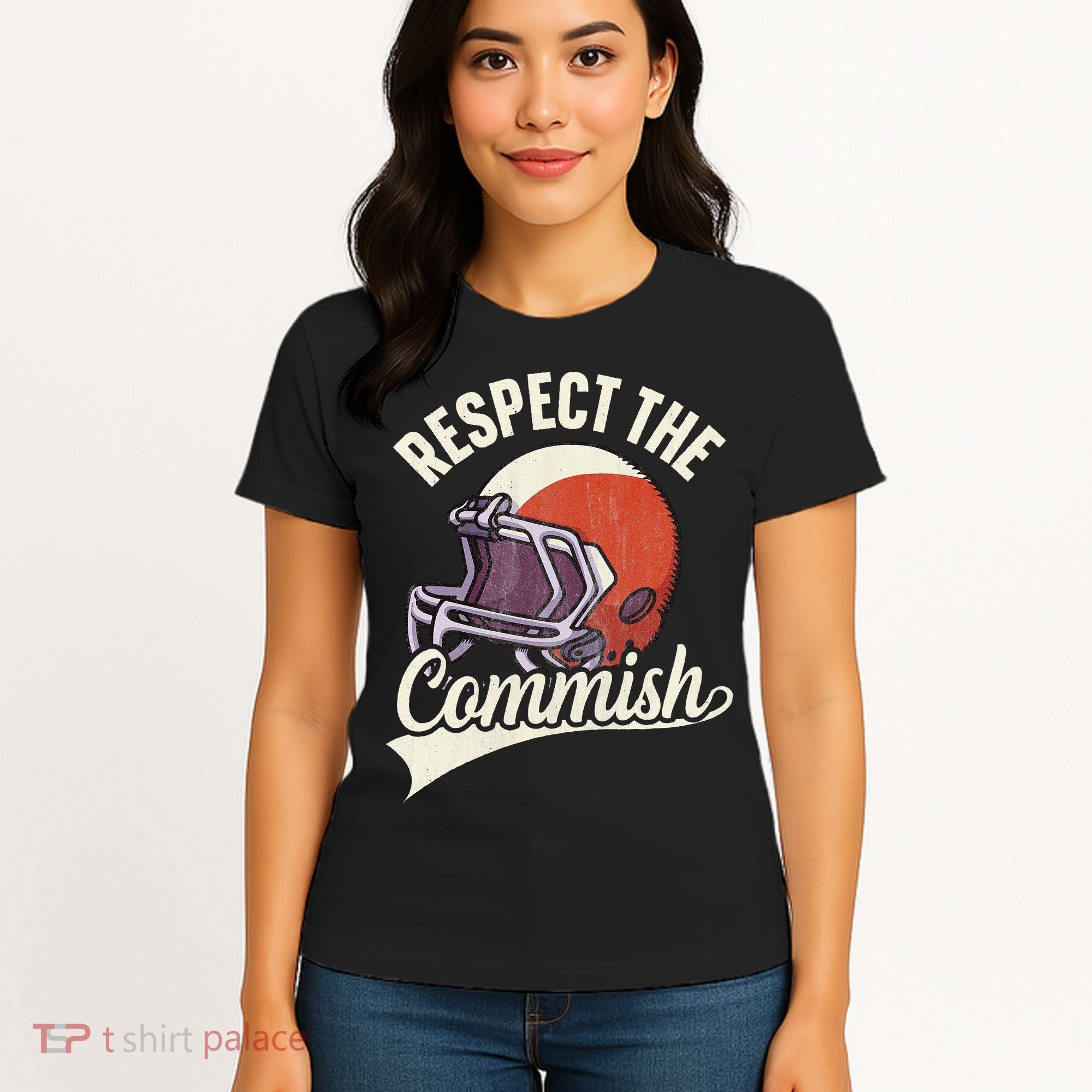Respect The Commish Fantasy Football Commish Women's T-Shirt