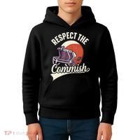 Respect The Commish Fantasy Football Commish Kids Hoodie thumb 4