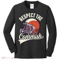 Respect The Commish Fantasy Football Commish Kids Long Sleeve Shirt thumb 0