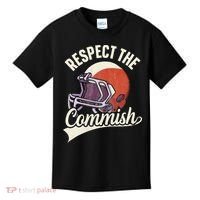 Respect The Commish Fantasy Football Commish Kids T-Shirt thumb 0