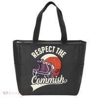 Respect The Commish Fantasy Football Commish Tote Bag thumb 0