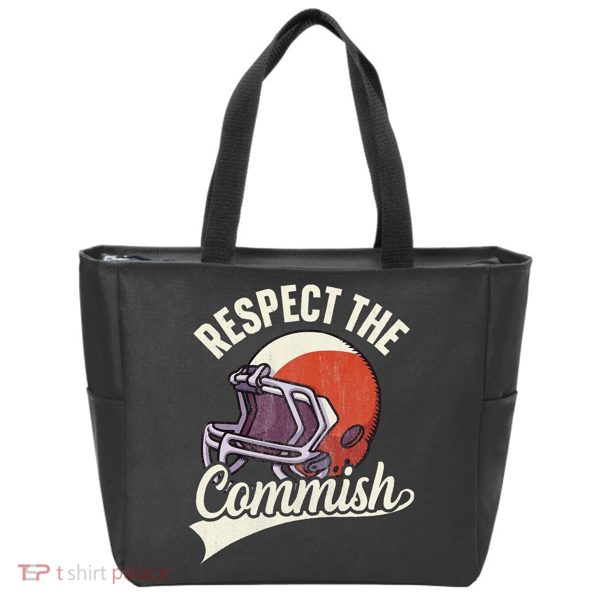 Respect The Commish Fantasy Football Commish Tote Bag
