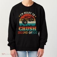 Ready To Crush Second Grade Back To School Monster Truck Boy Gift Women's Sweatshirt thumb 0