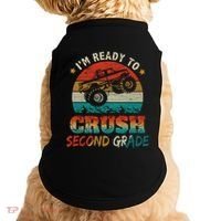 Ready To Crush Second Grade Back To School Monster Truck Boy Gift Doggie Tank thumb 0