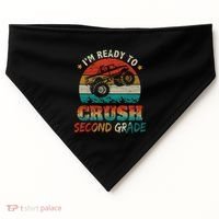 Ready To Crush Second Grade Back To School Monster Truck Boy Gift USA-Made Doggie Bandana thumb 0