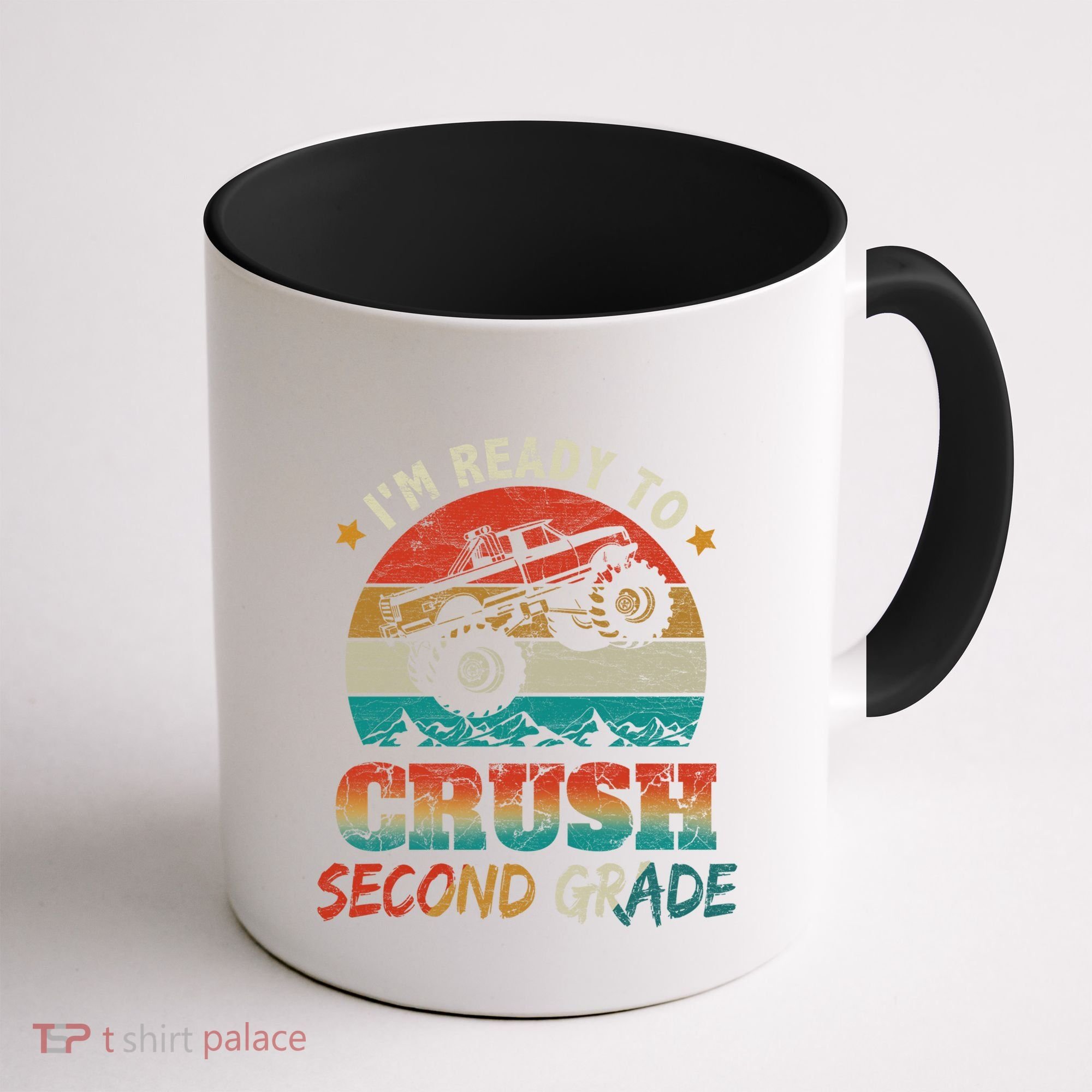 Ready To Crush Second Grade Back To School Monster Truck Boy Gift Coffee Mug