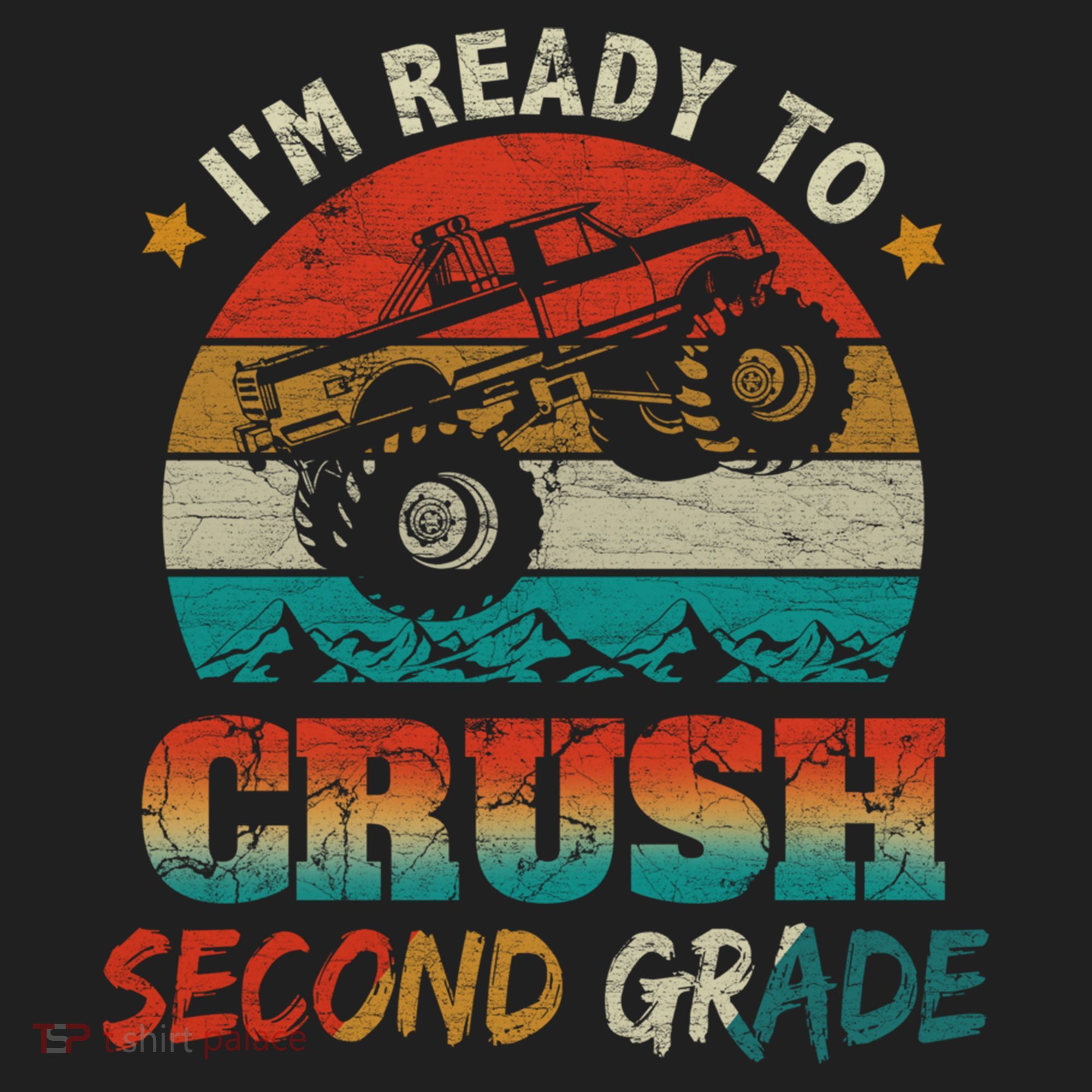 Ready To Crush Second Grade Back To School Monster Truck Boy Gift Beanie
