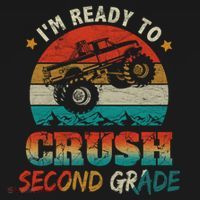 Ready To Crush Second Grade Back To School Monster Truck Boy Gift Women's Hoodie thumb 2