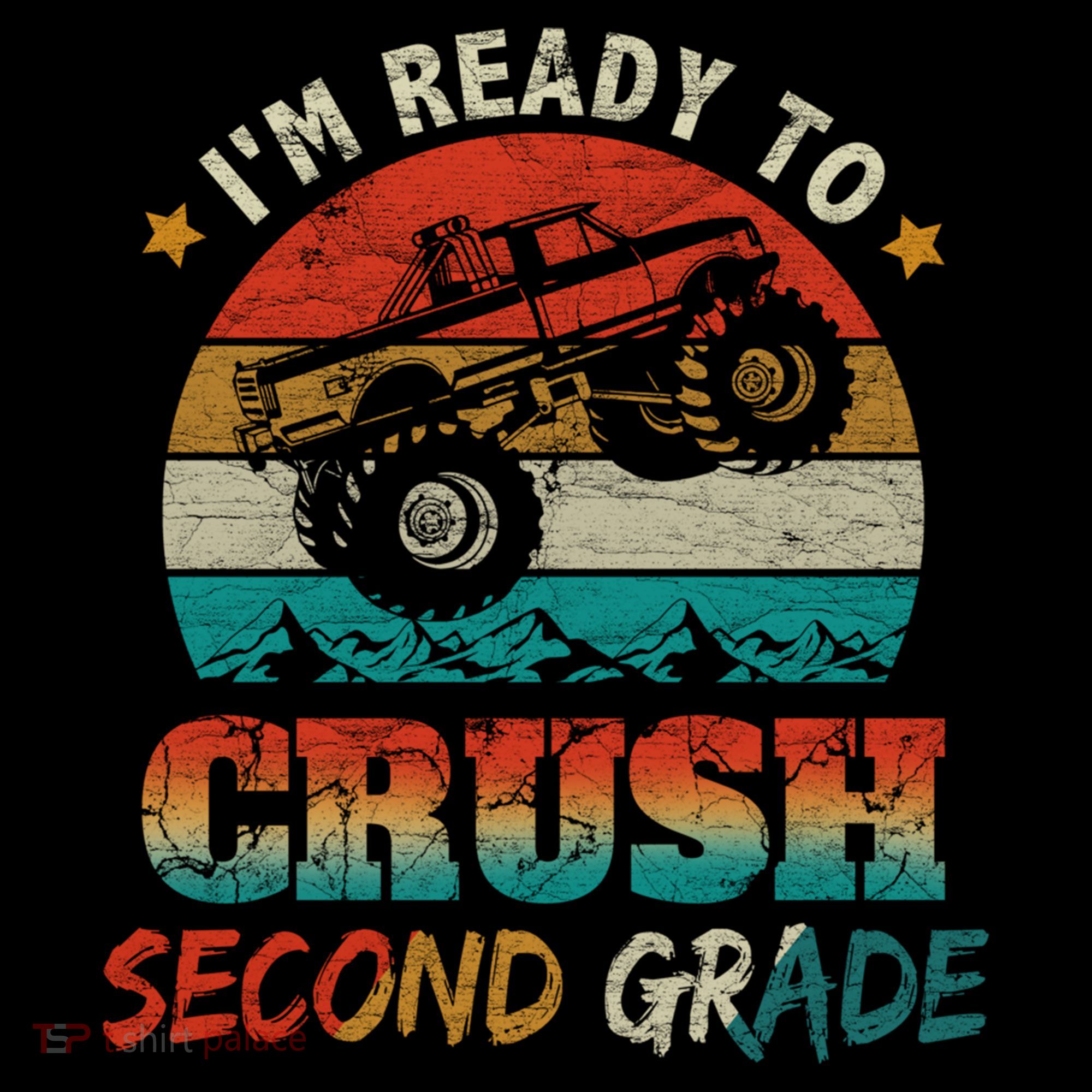 Ready To Crush Second Grade Back To School Monster Truck Boy Gift Women's Hoodie