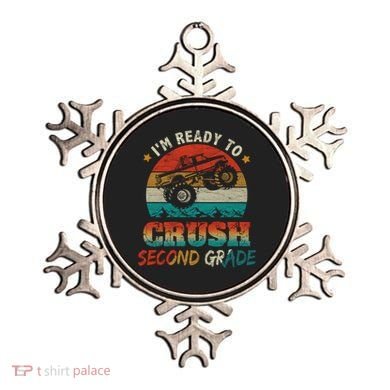 Ready To Crush Second Grade Back To School Monster Truck Boy Gift Ornament