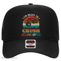 Ready To Crush Second Grade Back To School Monster Truck Boy Gift Hat thumb 0