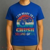 Ready To Crush Second Grade Back To School Monster Truck Boy Gift T-Shirt thumb 3