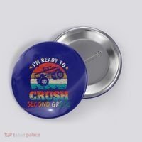 Ready To Crush Second Grade Back To School Monster Truck Boy Gift Button thumb 0