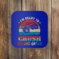 Ready To Crush Second Grade Back To School Monster Truck Boy Gift Coaster thumb 0